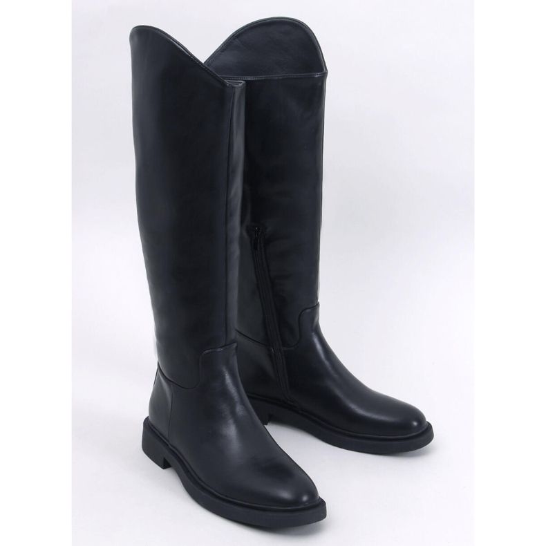 Klassische Damenstiefel von Adams Black schwarz 1