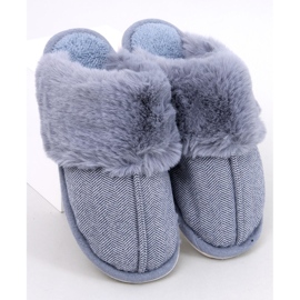 Gregory Blue Fischgräten-Herrenhausschuhe blau 1