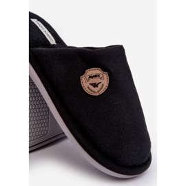 Klassische schwarze Makis-Hausschuhe für Herren 2