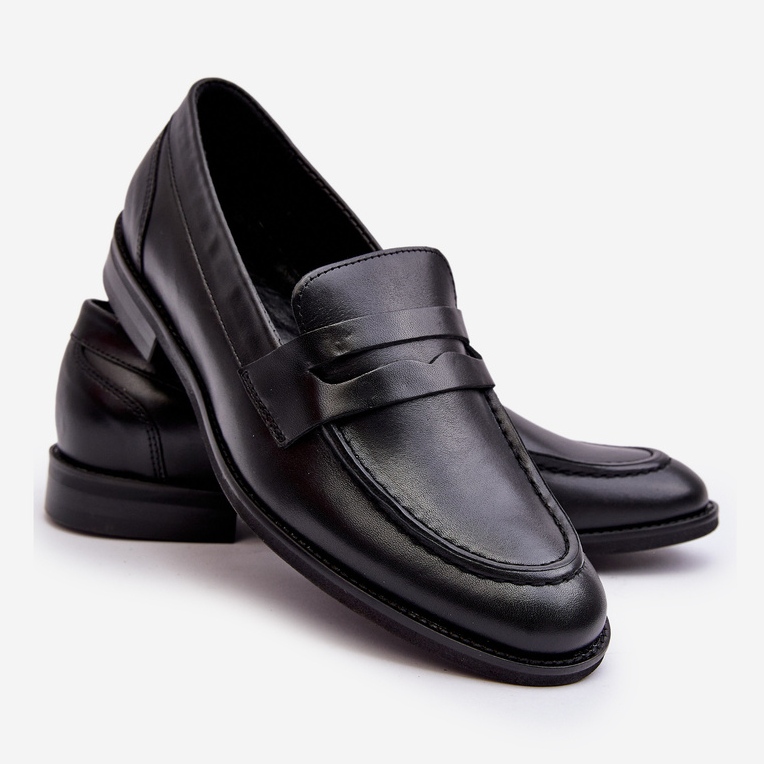 Herren-Leder-Loafer Zazoo 1570/1 Schwarz 1