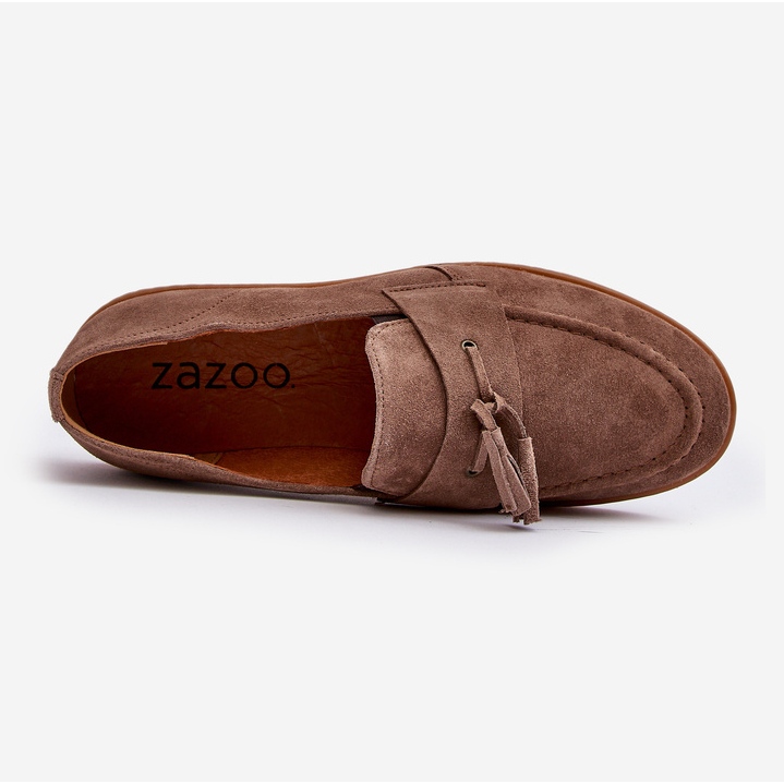 Herren-Loafer aus Wildleder Zazoo 1566 Braun 2