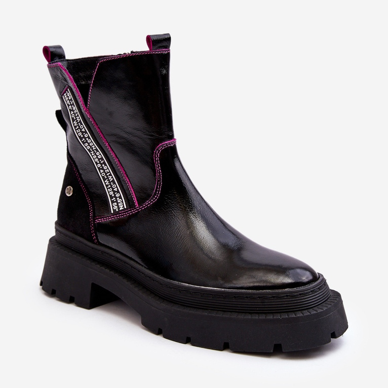 Leder Damenstiefel Maciejka 06236-15 Schwarz 2