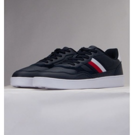 Tommy Hilfiger Court Cupsole Retro Lth Stripes Schuhe M FM0FM04828 DW5 blau 1