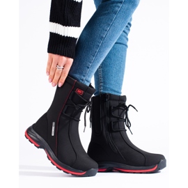 Damen-Trekkingschuhe mit DK-Lammfellmantel schwarz 1