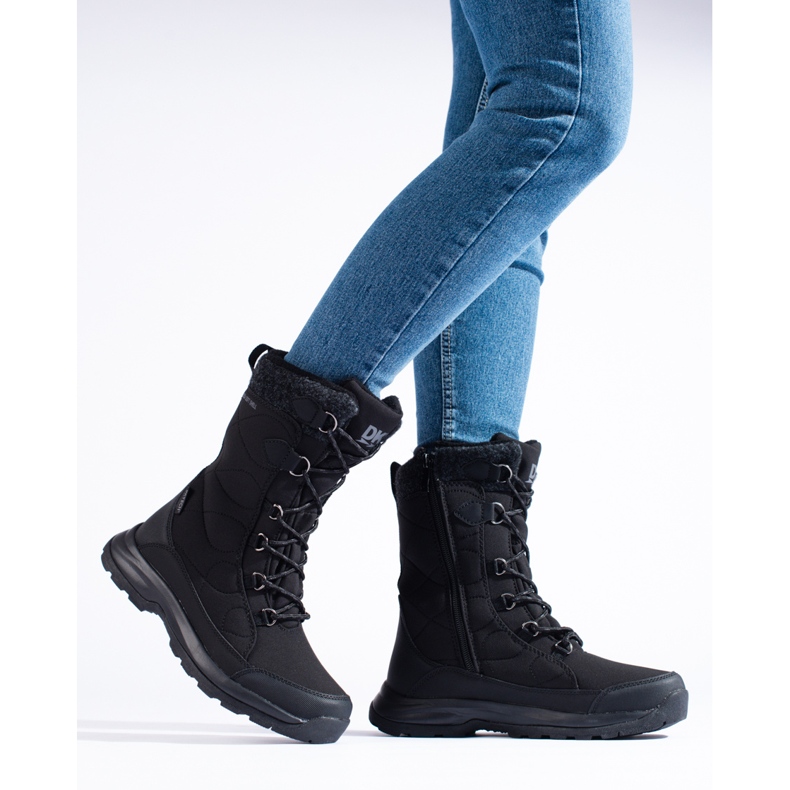Damen Schnür-Trekkingschuhe DK wasserdicht schwarz 1