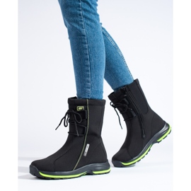 Damen-Trekkingschuhe mit DK-Lammfellmantel schwarz 1