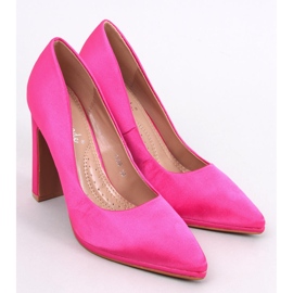 Satinpumps mit weitem Absatz Olivv Fuchsia rosa 1