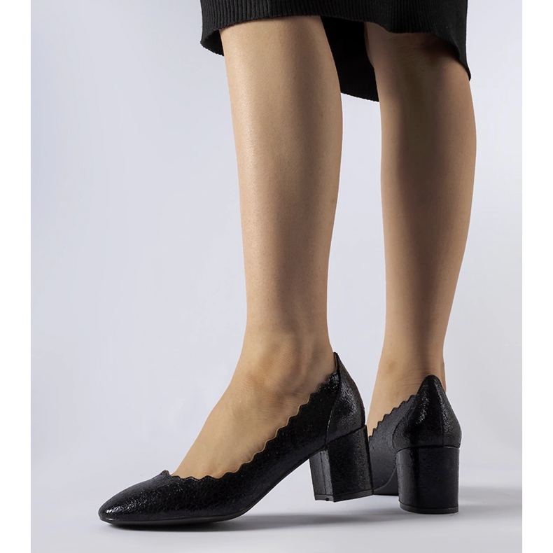 Schwarze Remanzacco-Pumps mit hohen Absätzen 1