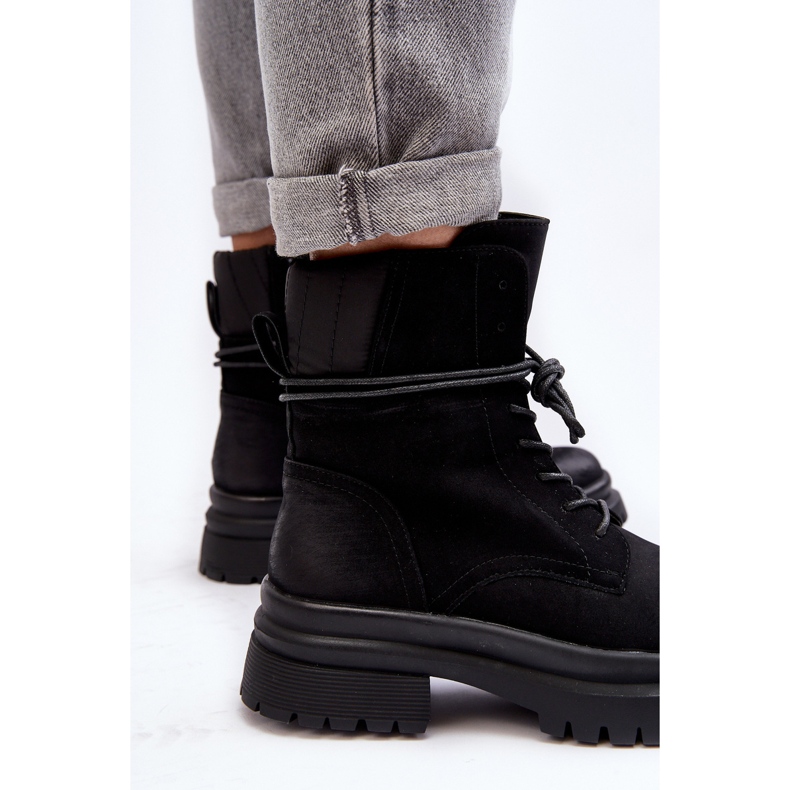 Trapper-Stiefeletten für Damen mit dicker Sohle, Schwarz Narelona 2