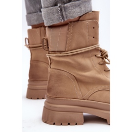 Trapper-Stiefeletten für Damen mit dicker Sohle, Beige Narelona 1