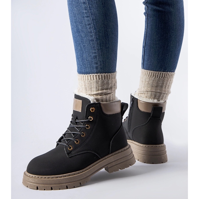 Schwarze, isolierte Mcwhorter-Stiefel 1