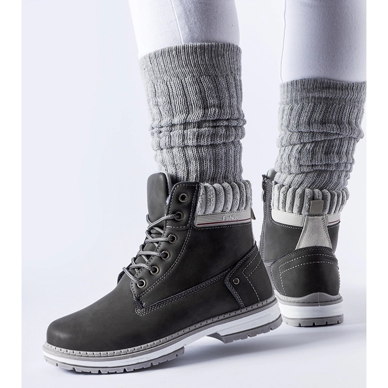 Graue isolierte Perillard-Stiefel 1