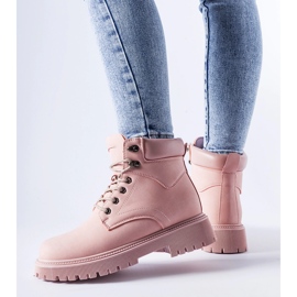 Hellrosa isolierte Schnürschuhe von Aranova 1