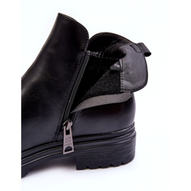 Frauenstiefel Öko-Leder isoliert Schwarz 4