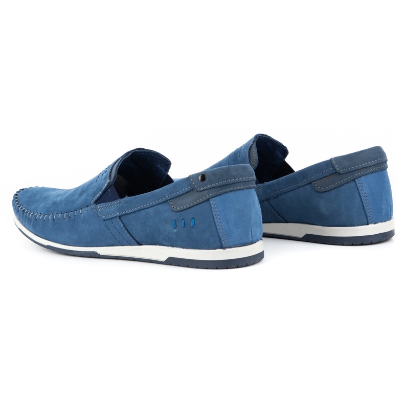KOMODO Herren Leder Loafer 876 blau 4