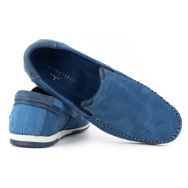 KOMODO Herren Leder Loafer 876 blau 3