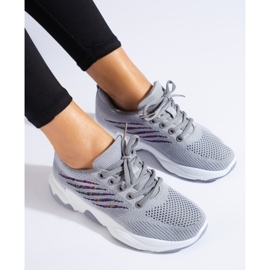 TRENDI Sportschuhe Turnschuhe grau 1