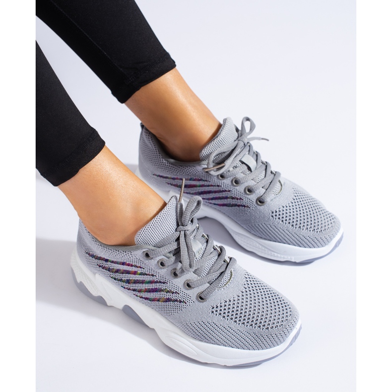 TRENDI Sportschuhe Turnschuhe grau 1