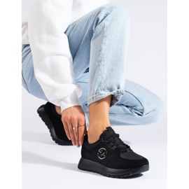 Vinceza Damen Sportschuhe schwarz 1