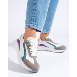 Mehrfarbige Damen-Sneakers von Shelovet weiß 1