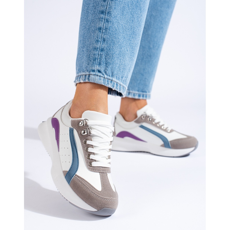 Mehrfarbige Damen-Sneakers von Shelovet weiß 1