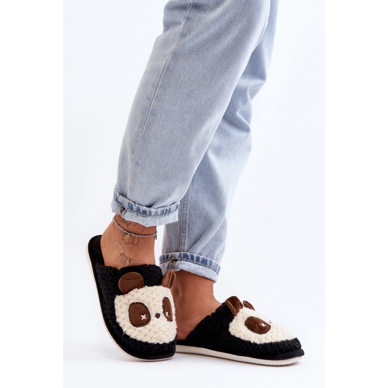 Warme Damenhausschuhe Schwarz Priseth 1