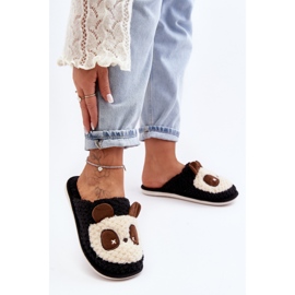 Warme Damenhausschuhe Schwarz Priseth 2