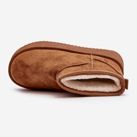 Damen-Schneestiefel mit dicker Sohle Camel Caliksa braun 2