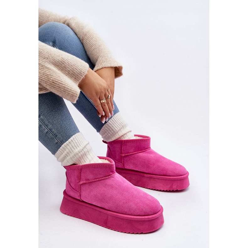 Damen-Schneestiefel mit dicker Sohle, Pink Caliksa rosa 1
