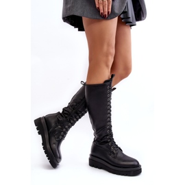 Isolierte Overknee-Overknee-Stiefel für Damen, schwarze Lliclies 4