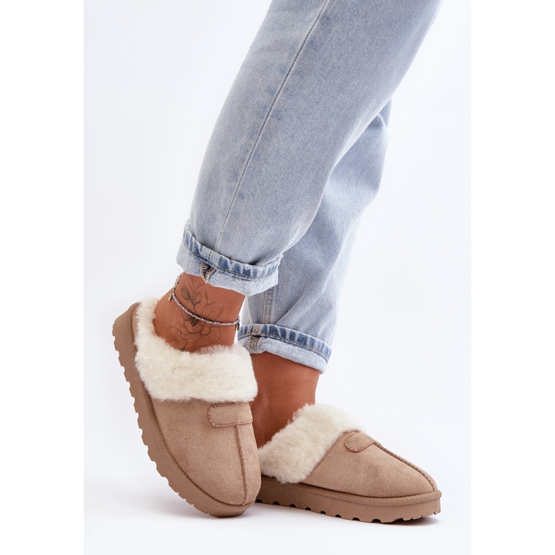 Damen-Schneestiefel mit Schaffell Beige Villene 1