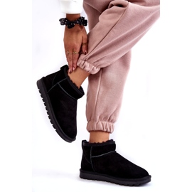 Frauen mit Wildleder niedrig isoliertem Schneestiefeln für Frauen schwarz 3