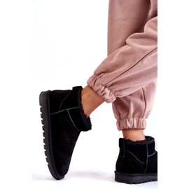 Frauen mit Wildleder niedrig isoliertem Schneestiefeln für Frauen schwarz 4