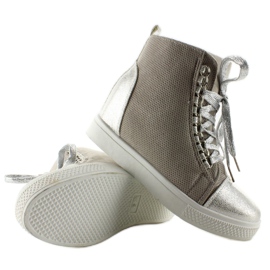 Turnschuhe mit Ketten R72 Grey3 / Silber grau 2
