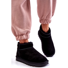 Frauen mit Wildleder niedrig isoliertem Schneestiefeln für Frauen schwarz 5