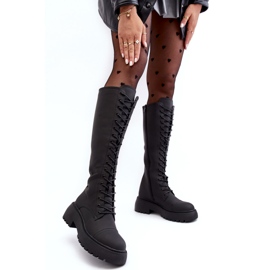 Seastar Schwarze Bergdis-Schnürstiefel, isolierte Overknee-Overknee-Stiefel 2