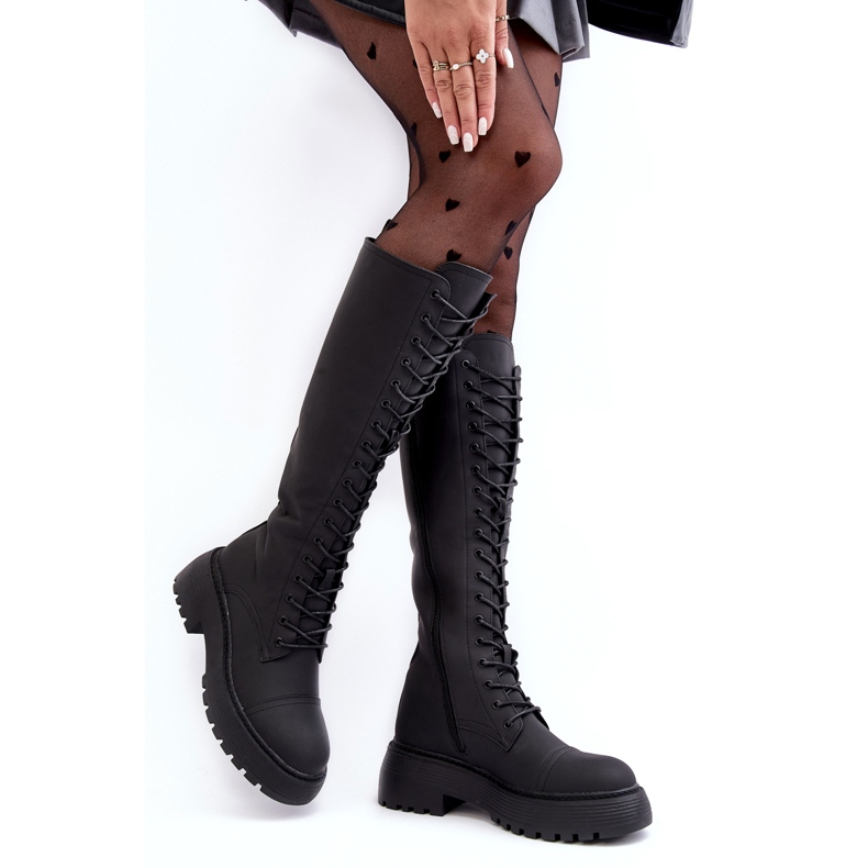 Seastar Schwarze Bergdis-Schnürstiefel, isolierte Overknee-Overknee-Stiefel 3