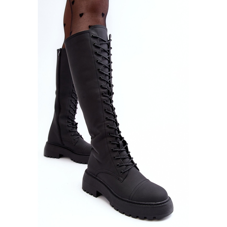 Seastar Schwarze Bergdis-Schnürstiefel, isolierte Overknee-Overknee-Stiefel 4