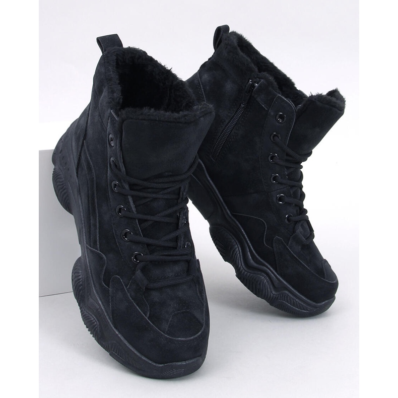 Elius Black isolierte Wintersneaker schwarz 1