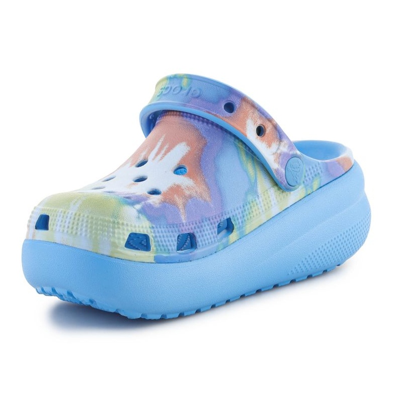 Crocs Classic Tie Dye Cutie Clog 208083-4KT Schaumstoff-Hausschuhe blau 2