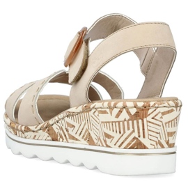 Bequeme Keilsandaletten Rieker W RKR595, Beige 2