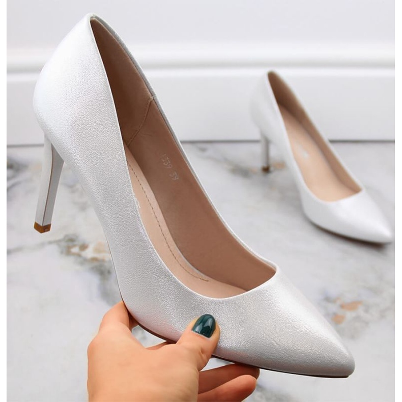 Sergio Leone W SK428A silberne High Heels 2