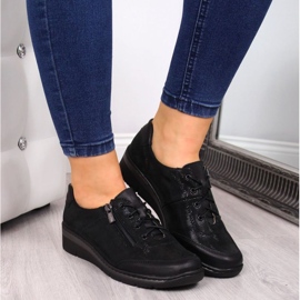 Helios W H334B glänzende Lederschuhe, schwarz 2