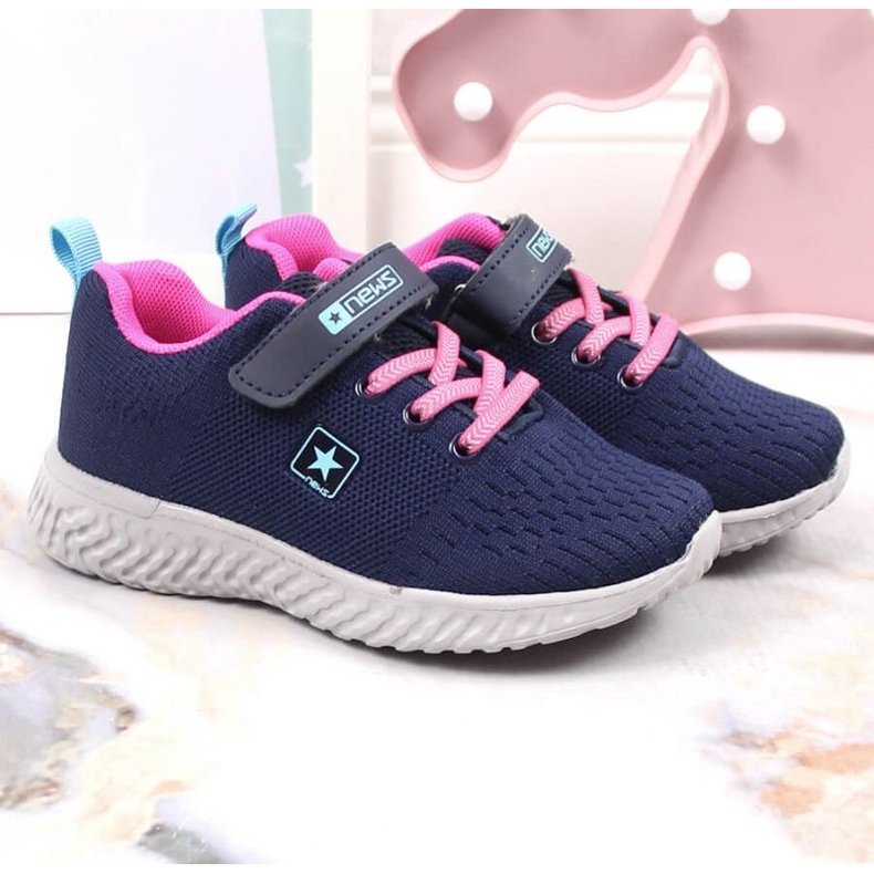 NEWS Jr EVE396A Sportschuhe, Marineblau 2