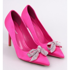 Satinnadeln mit Schleife Trini Fuchsia rosa 1