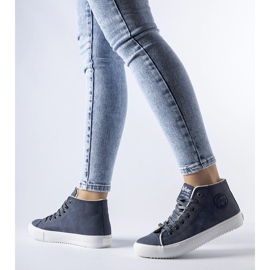 Blaue isolierte High-Top-Sneaker Lee Cooper LCJ-21-31-0611LA 1