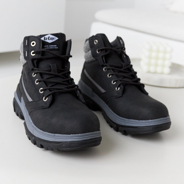 Schwarze Lee Cooper LCJ-22-01-1374L hohe Stiefel 1