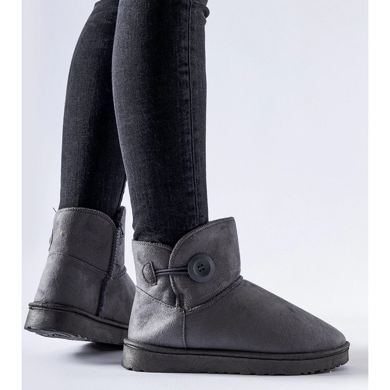 Graue, kurze, isolierte Schneestiefel von Snyder 1