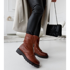 Braune isolierte Stiefel mit Reißverschluss von Oakdale 1