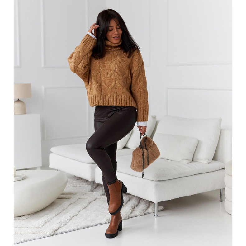 Braune Stiefeletten mit niedrigem Absatz von Layman 1